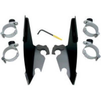 Windschutz Verkleidungen: Verkleidung Batwing Dyna Super Glide Street Bob  49mm Gabel